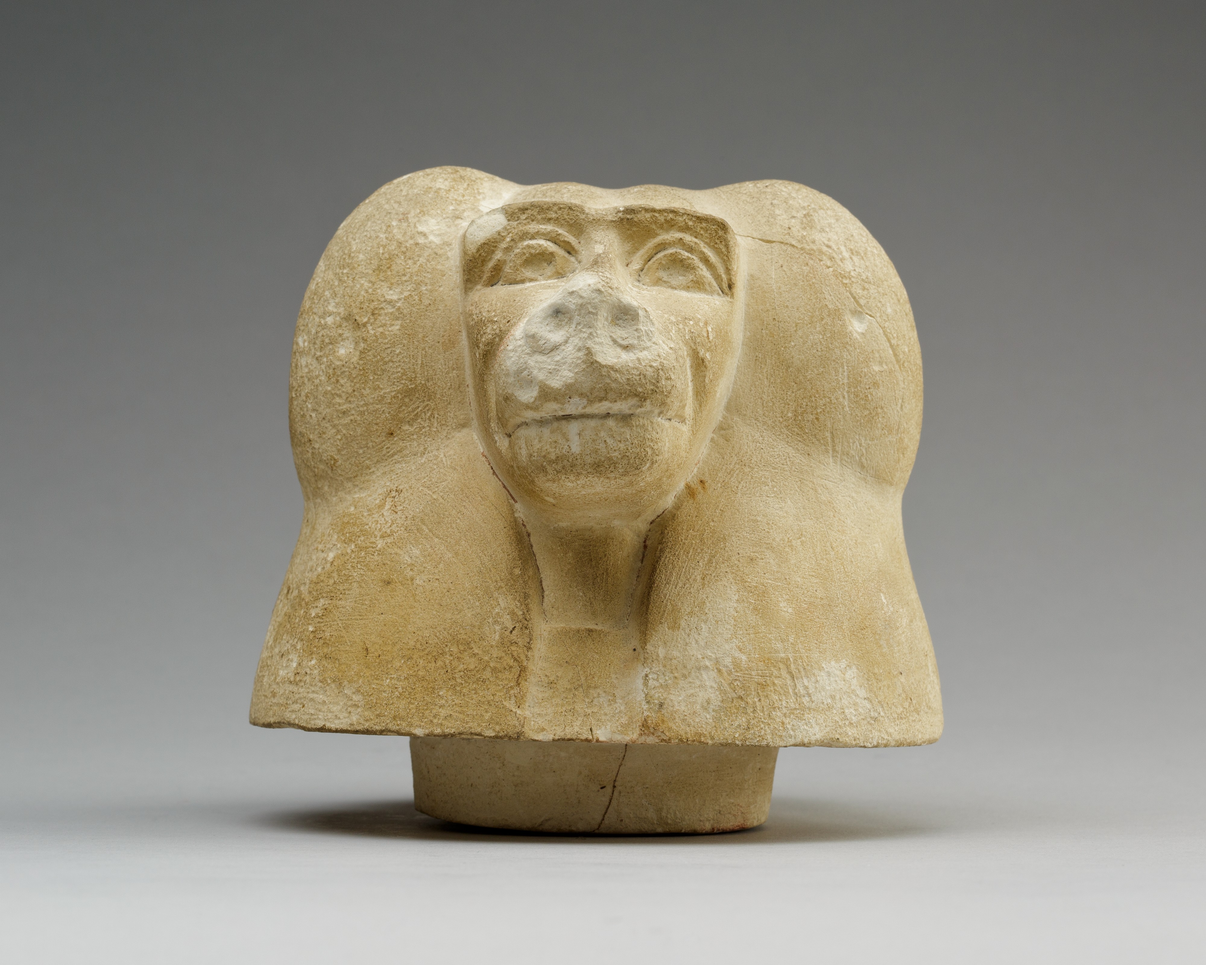 Canopic jar lid with head of a baboon (Hapy)