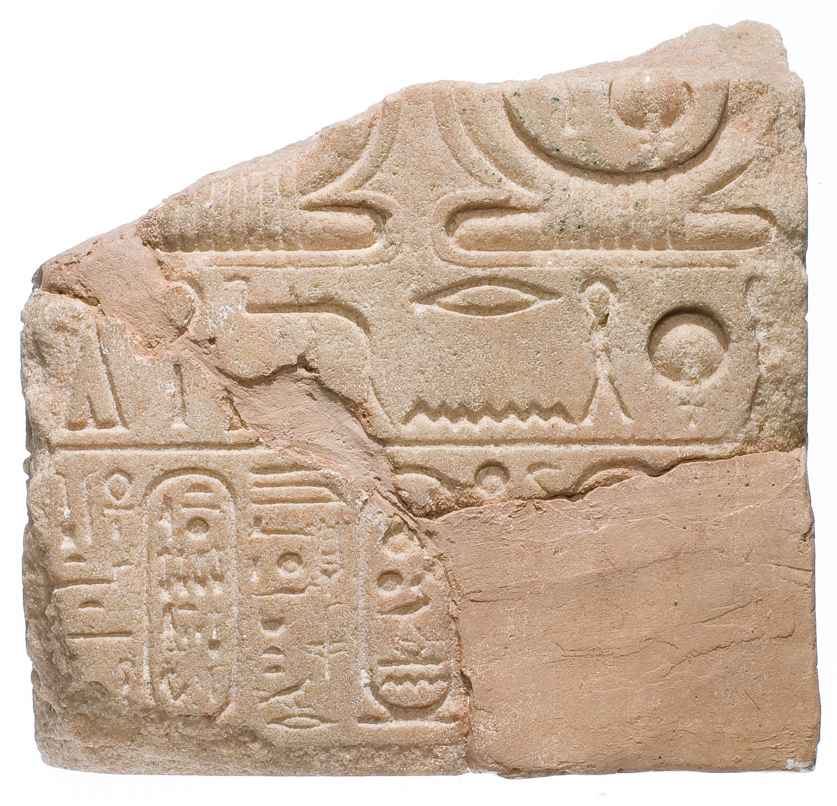 Tablet with cartouches of Aten, Akhenaten and Nefertiti