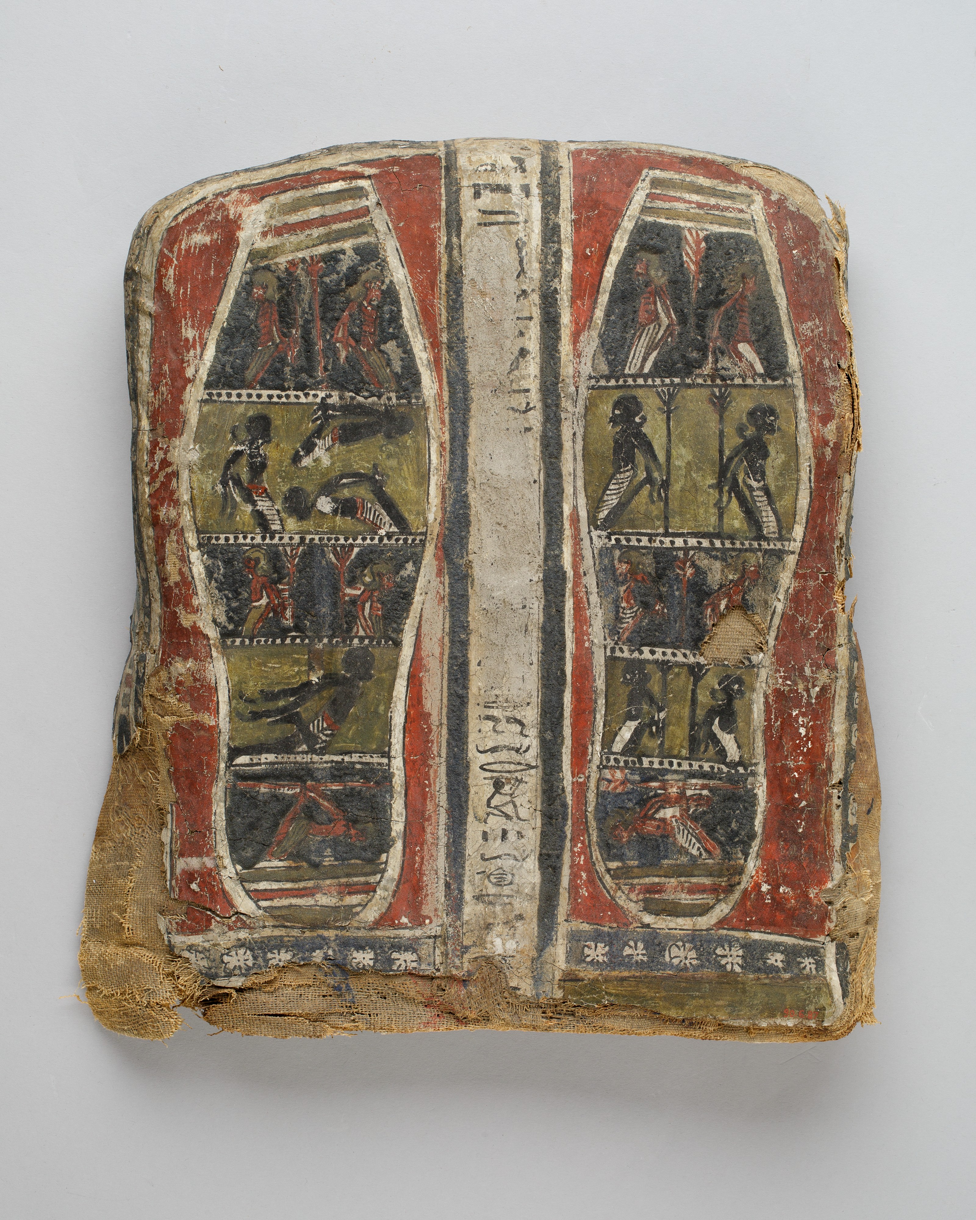 Footboard from a cartonnage case
