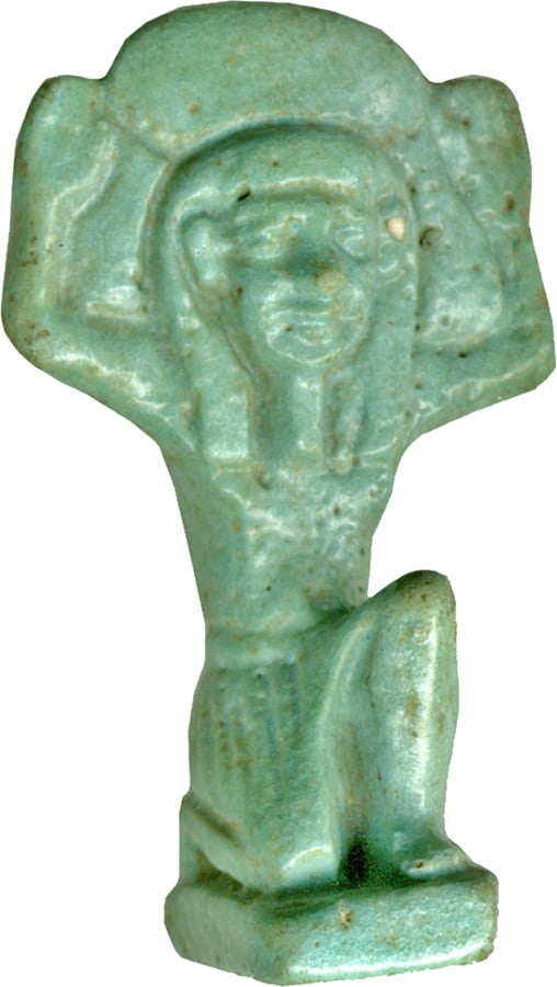 Kneeling Shu with Raised Arms and Sun Disk