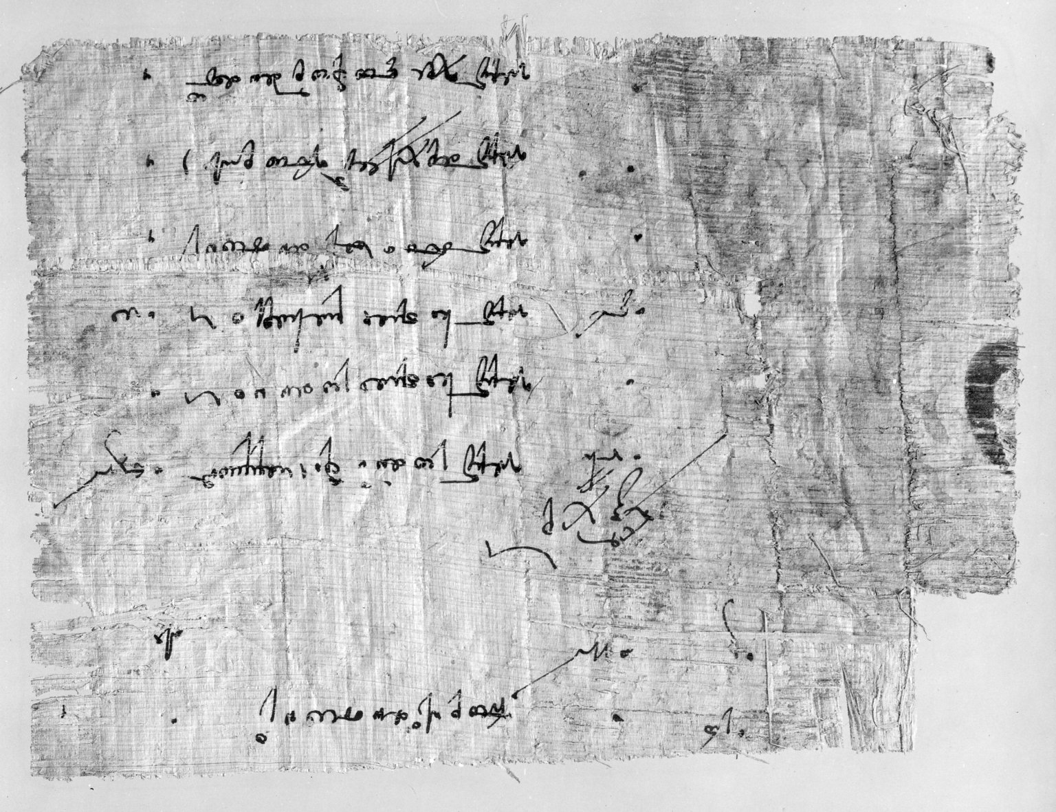 Papyrus Fragment Inscribed in Greek