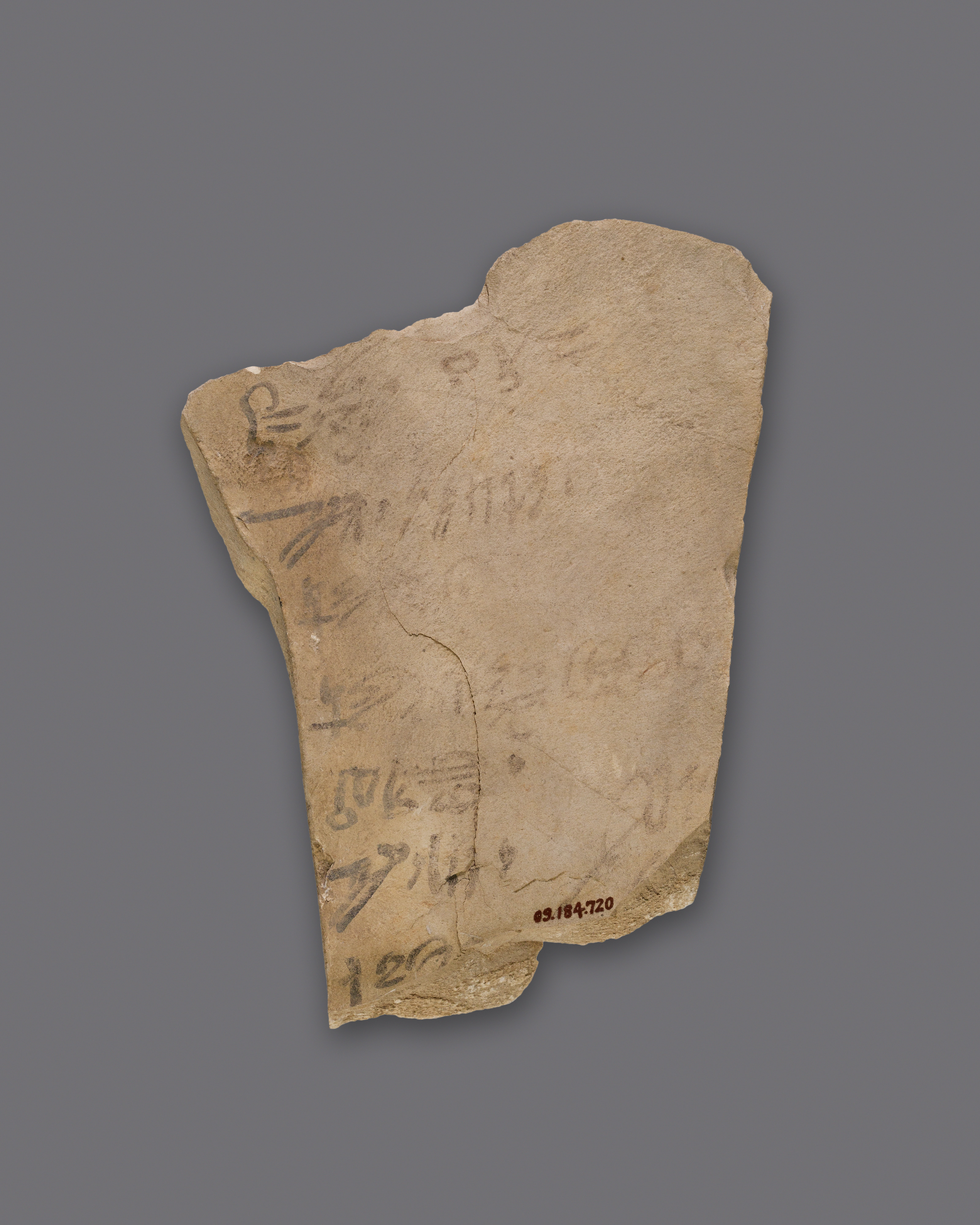 Hieratic ostracon with a list of workmen's names