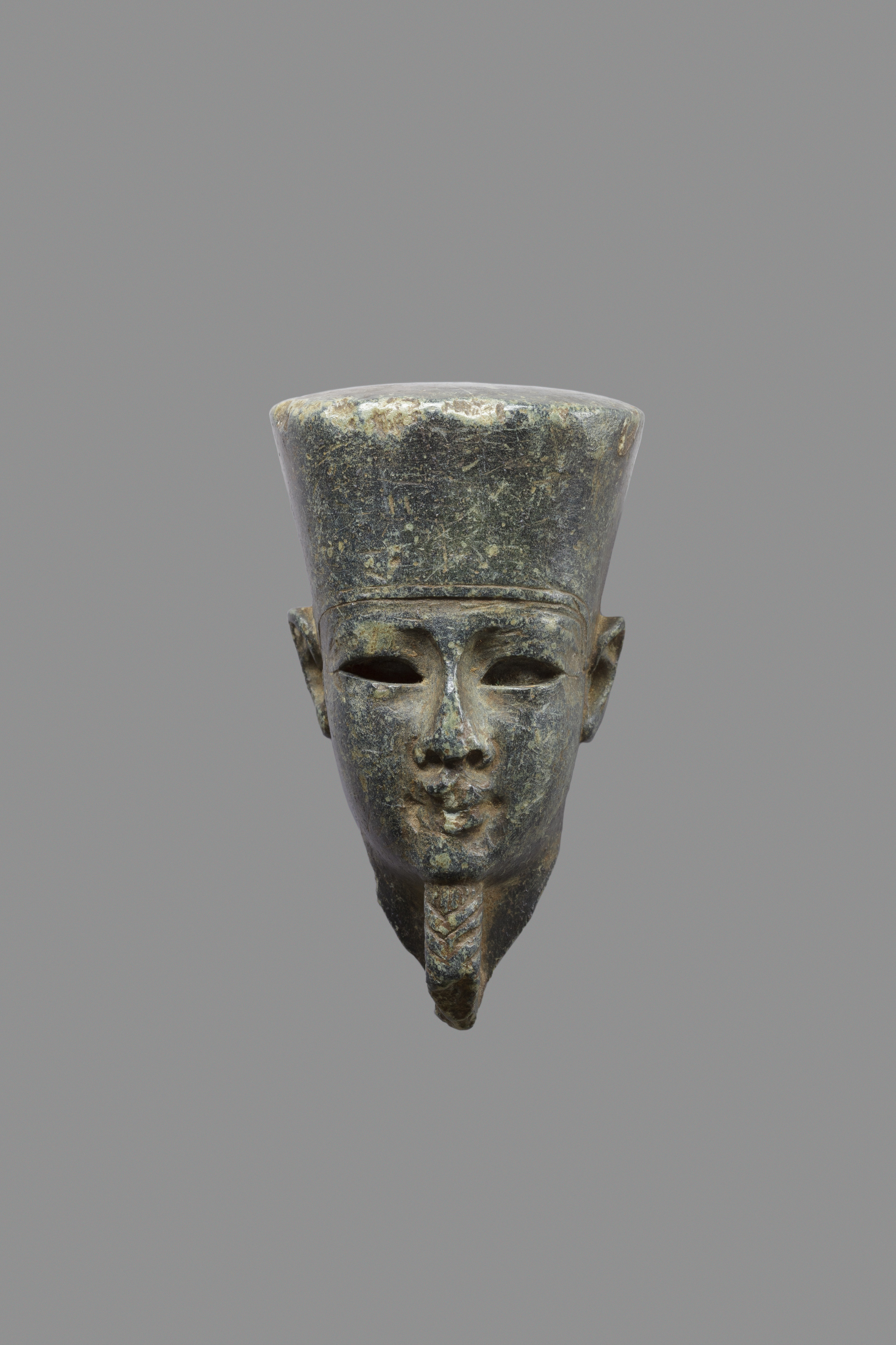 Head possibly from a figure of Amun-Min
