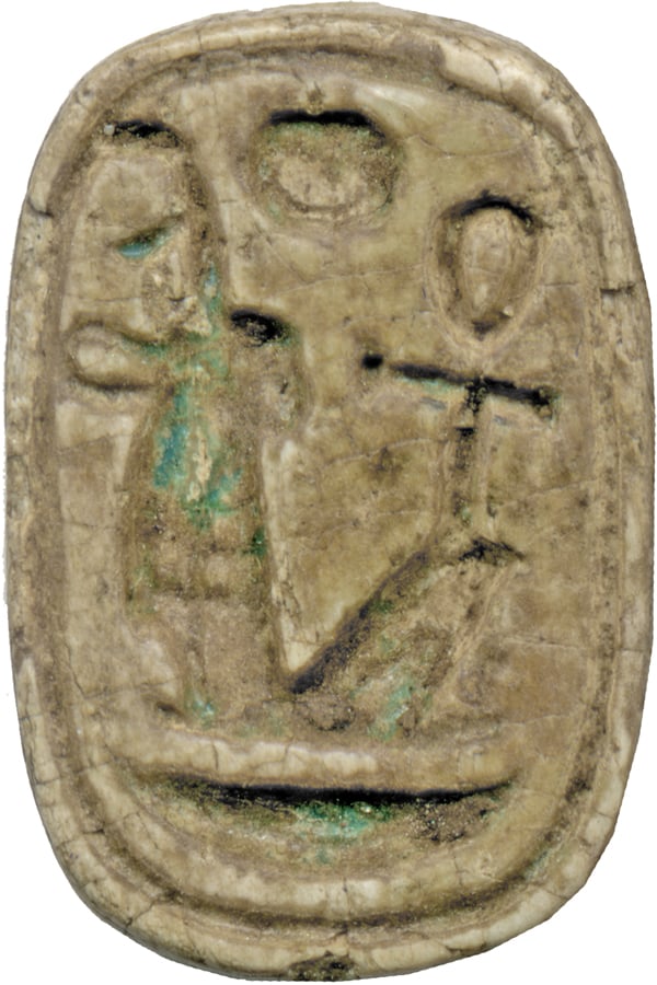 Amulet with the Names of Amenophis III (1388-1351/1350 BCE) and Queen Tiye
