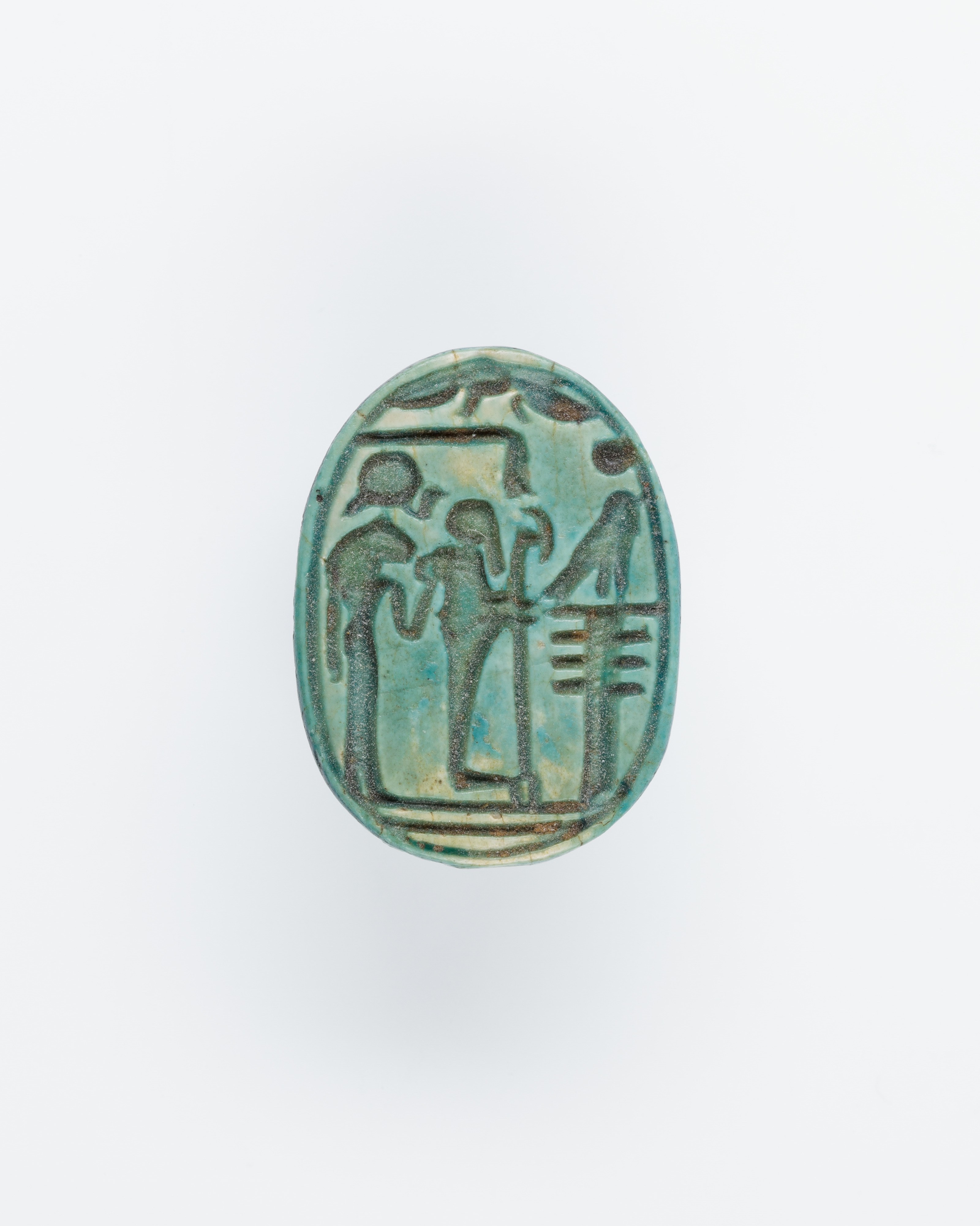 Scarab With an Image of the Gods Ptah and Sakhmet