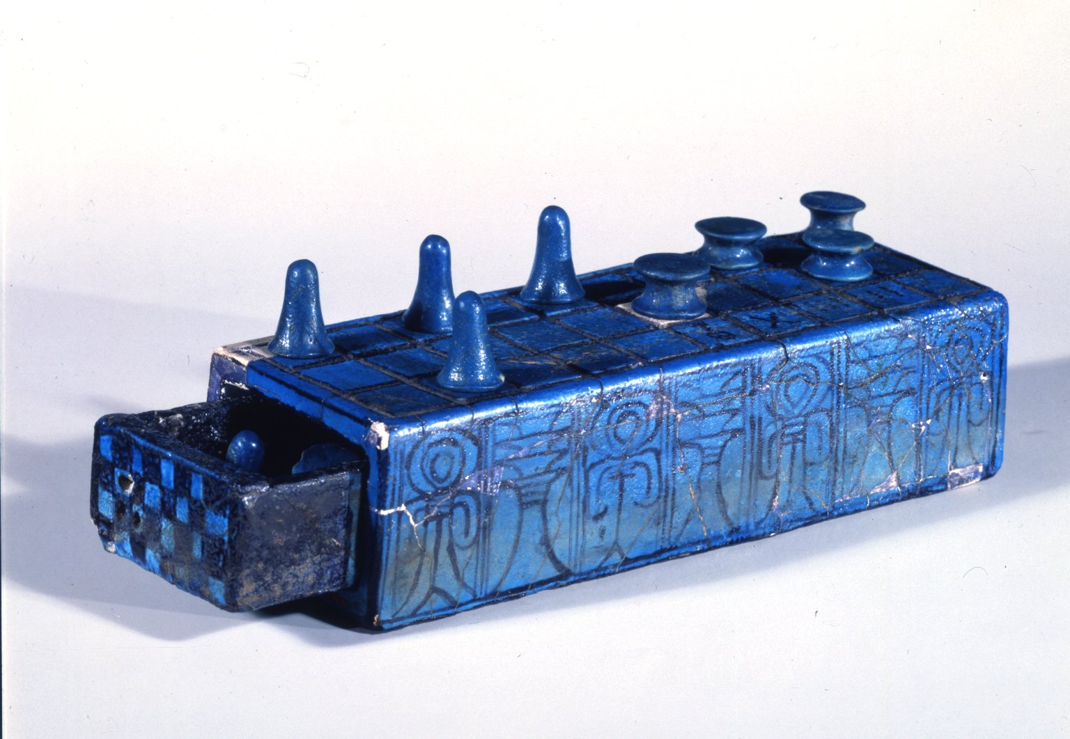 Gaming Board Inscribed for Amenhotep III with Separate Sliding Drawer