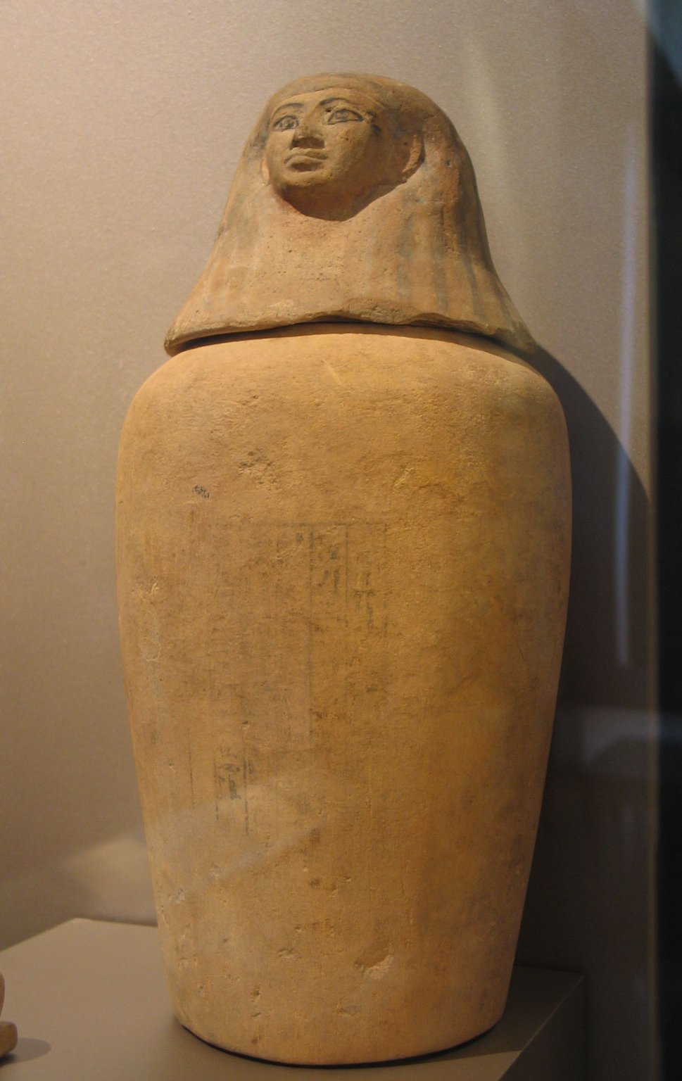 Canopic Jar with Lid in the Form of a Human Head