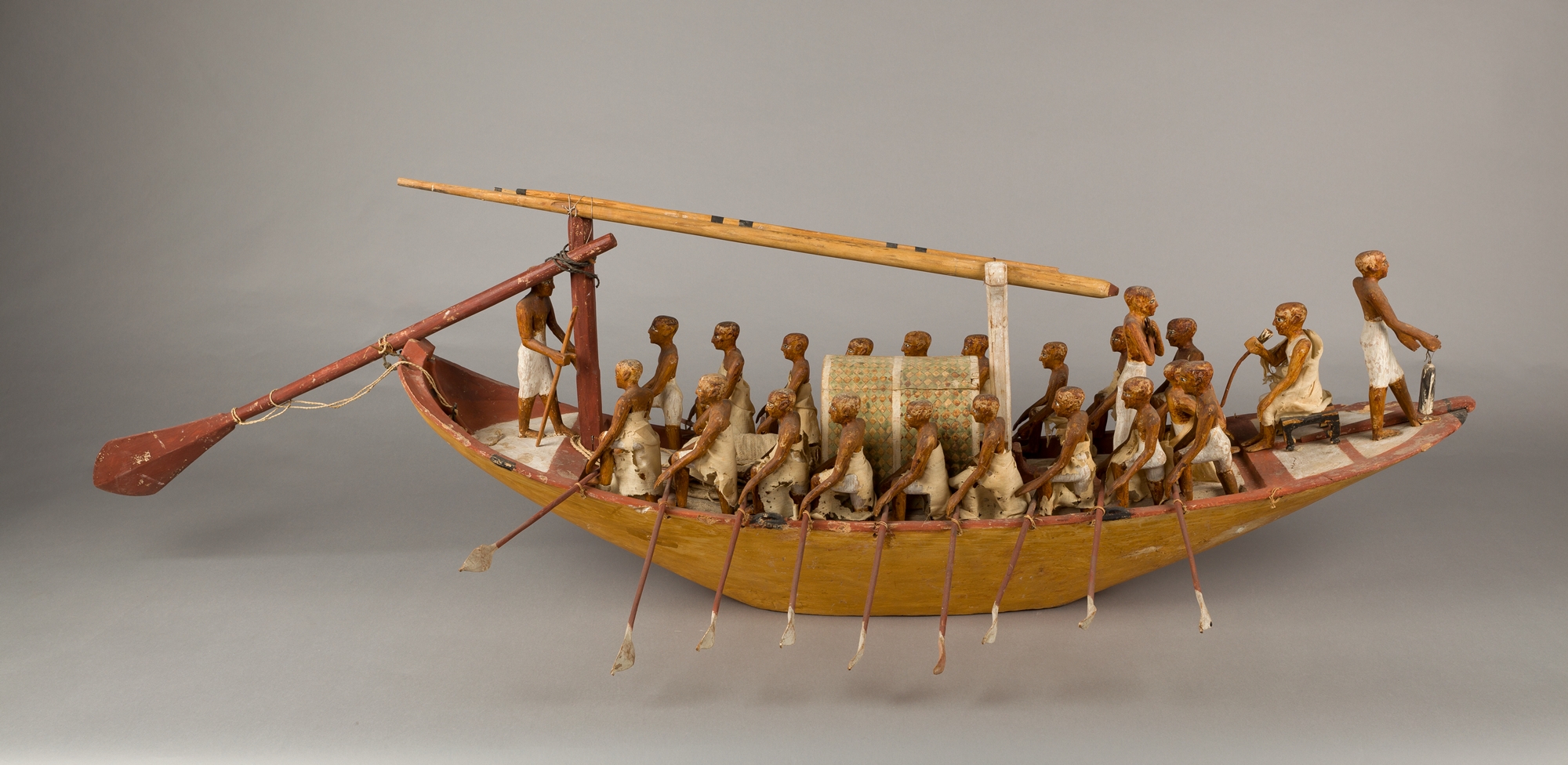 Travelling Boat being Rowed