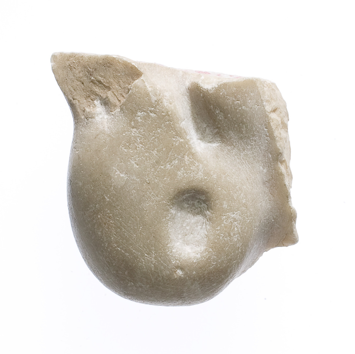 Ear lobe from a statue of king or queen