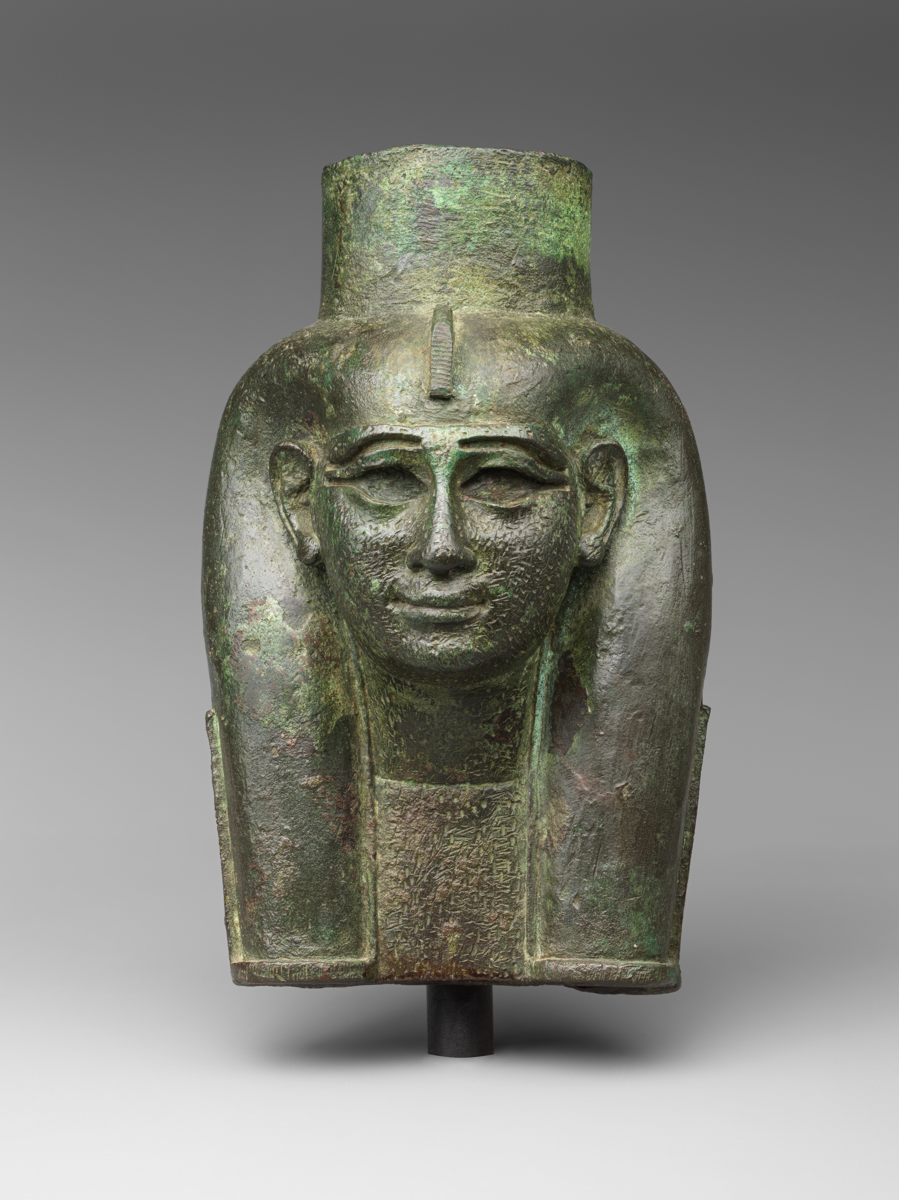 Head of a goddess, probably Mut, for attachment to a processional barque