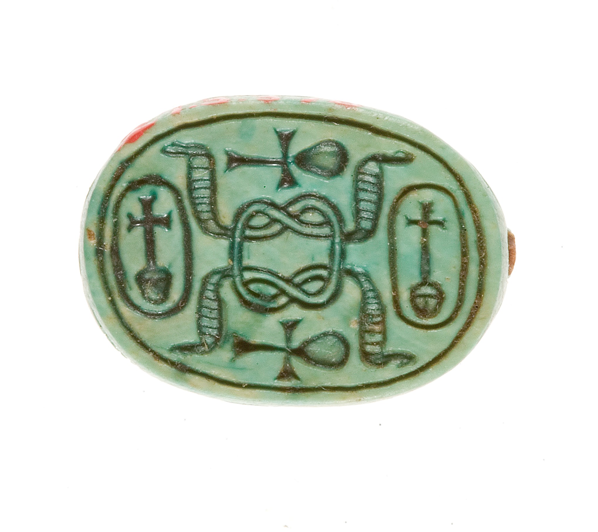 Scarab Inscribed with a Hieroglyphic Motif