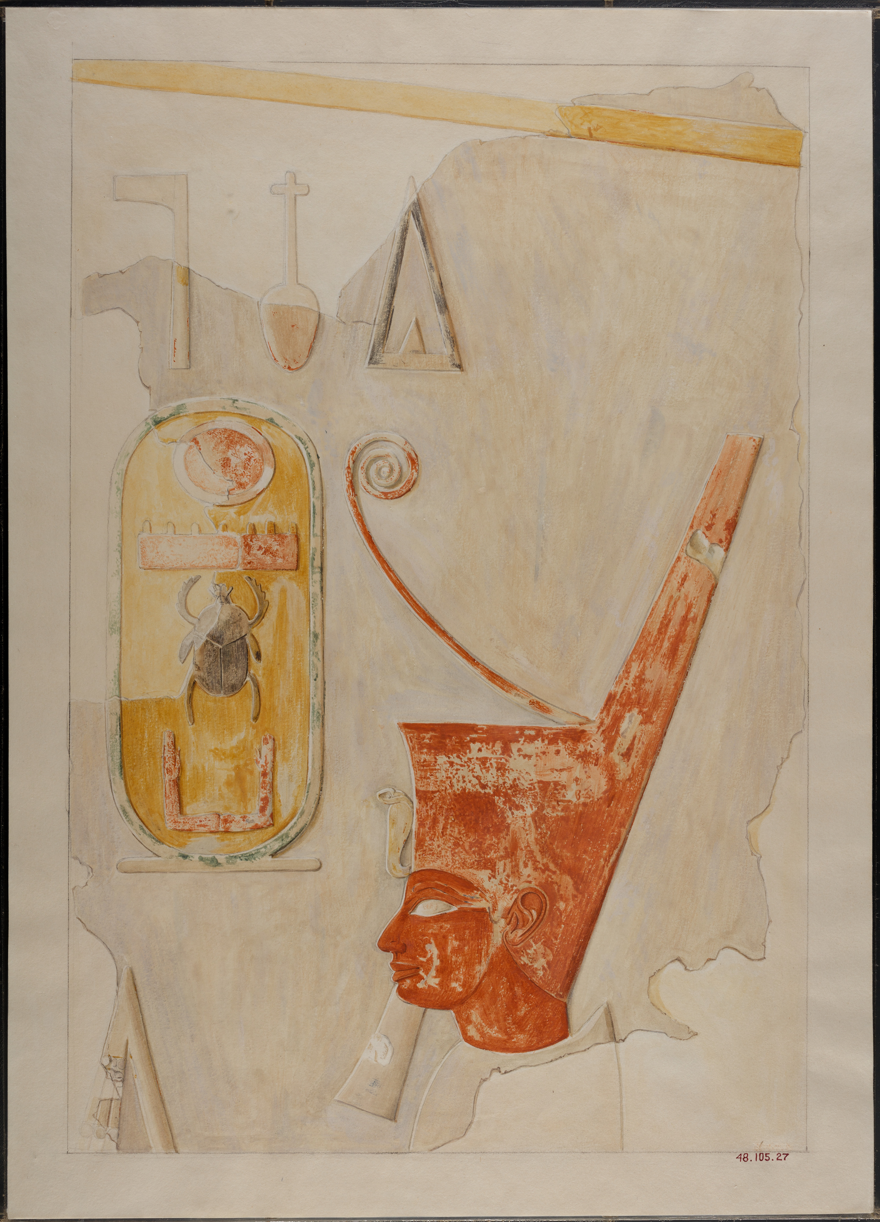Facsimile painting from the temple of Thutmose III