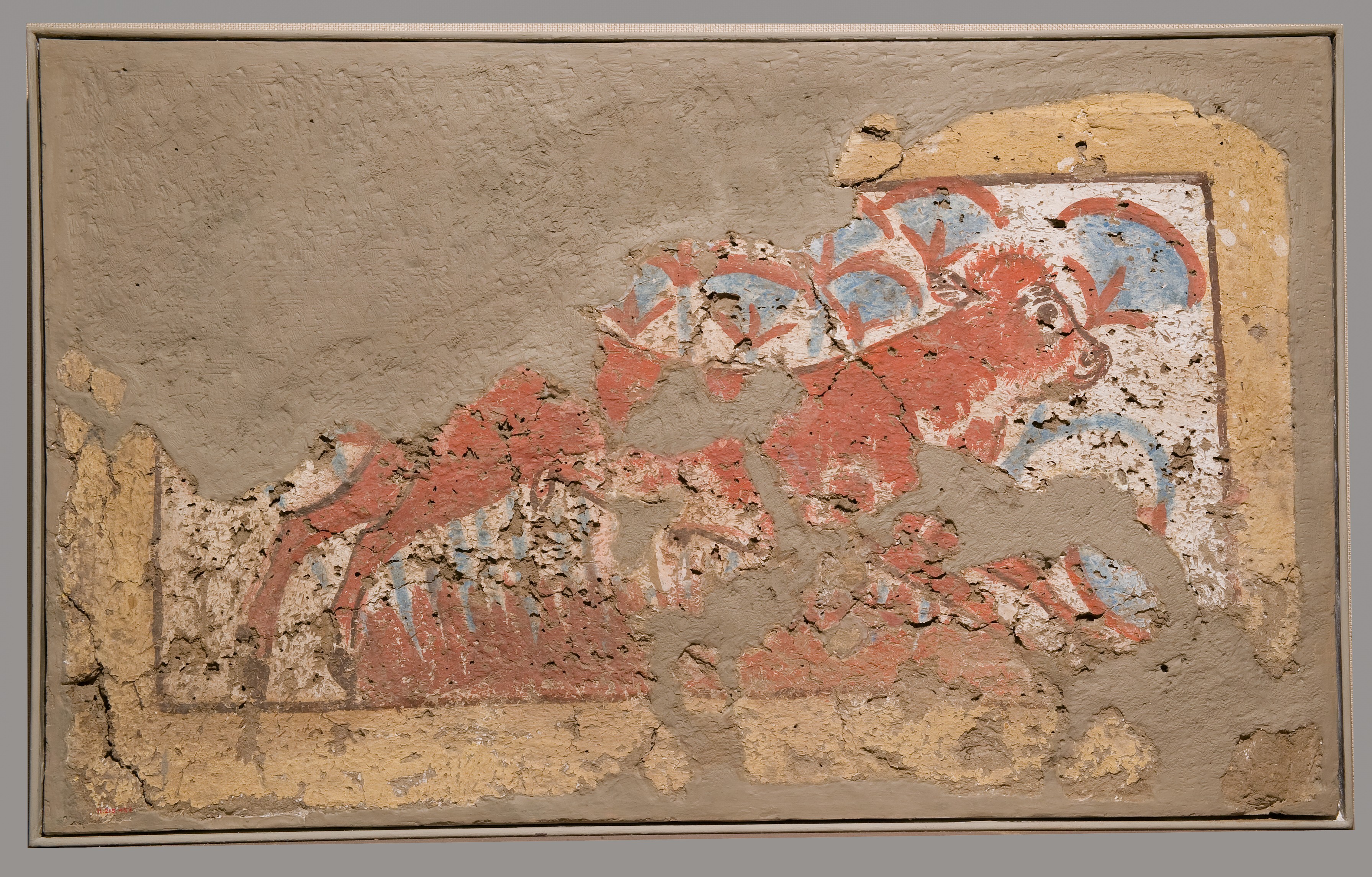 Bench Side-Panel Depicting a Calf in the Marshes