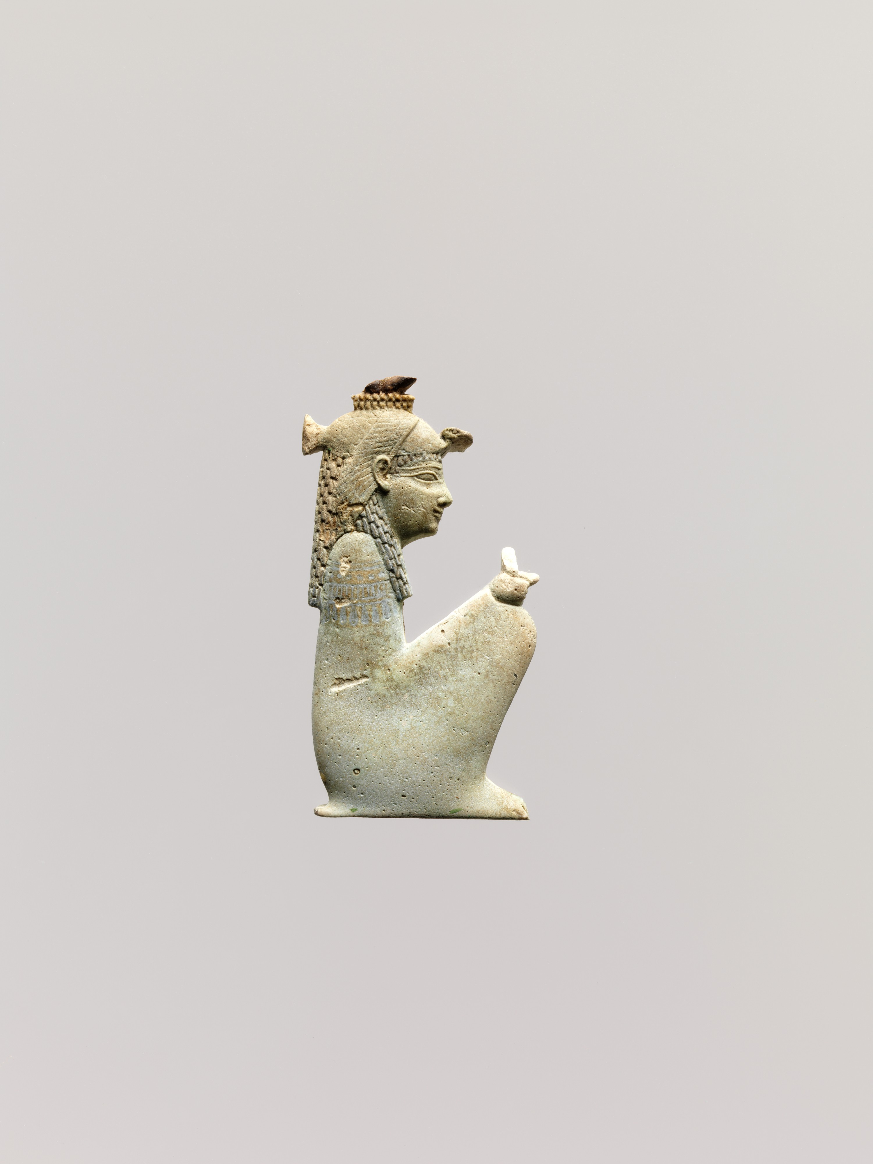 Inlay of a squatting goddess, probably Hathor