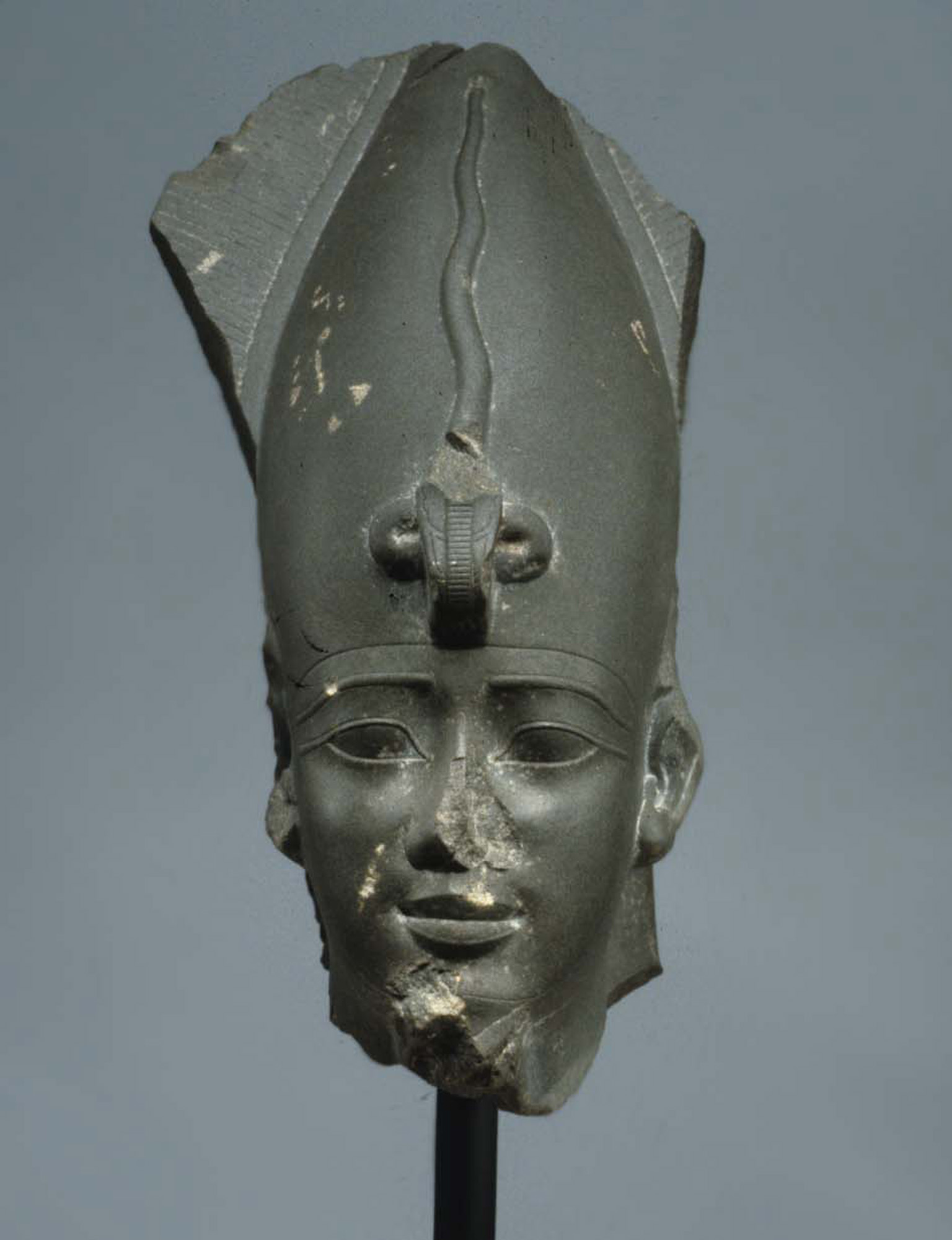 Head of Osiris wearing Atef Crown
