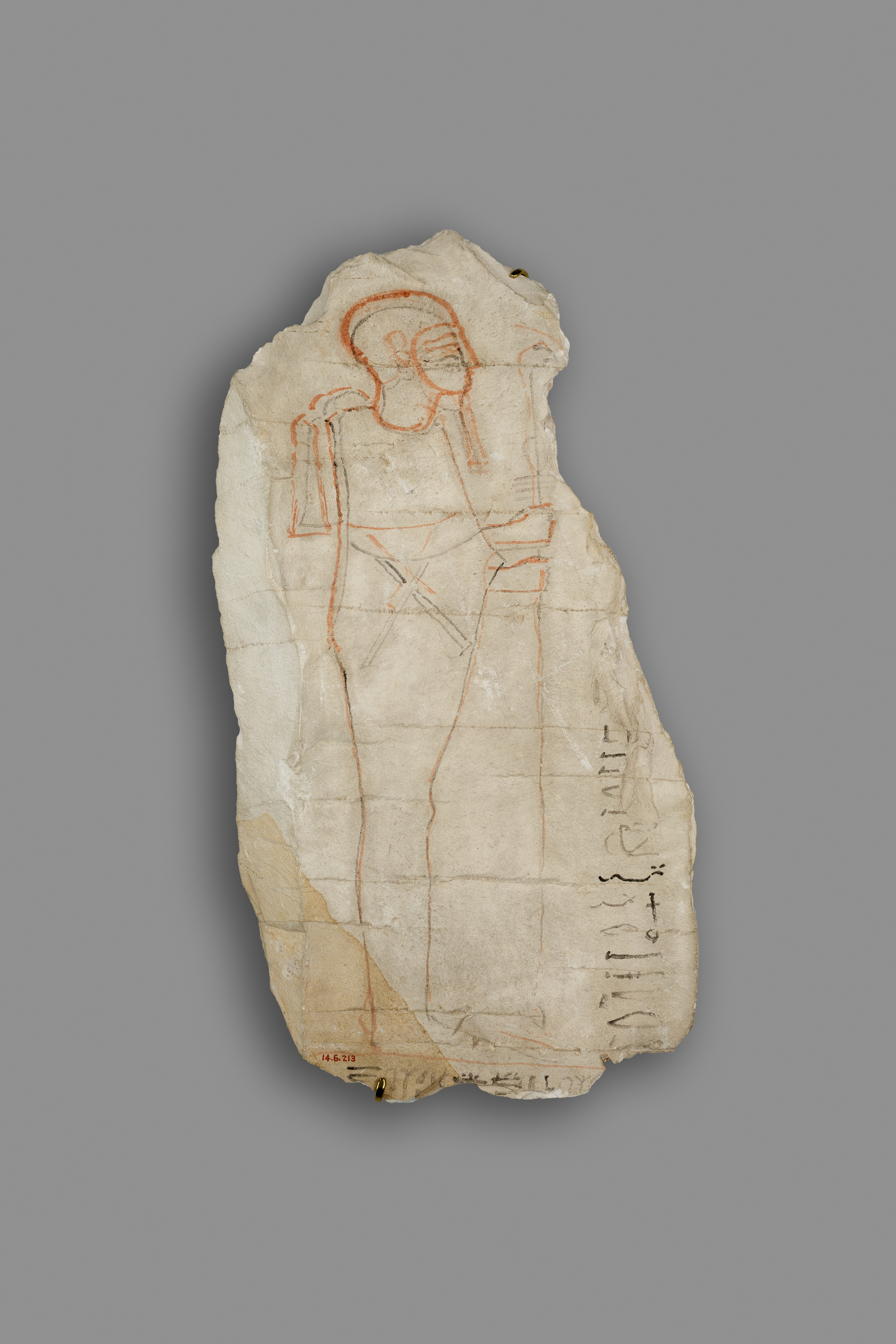 Ostracon with Figure of the God Ptah and Artist's Signature