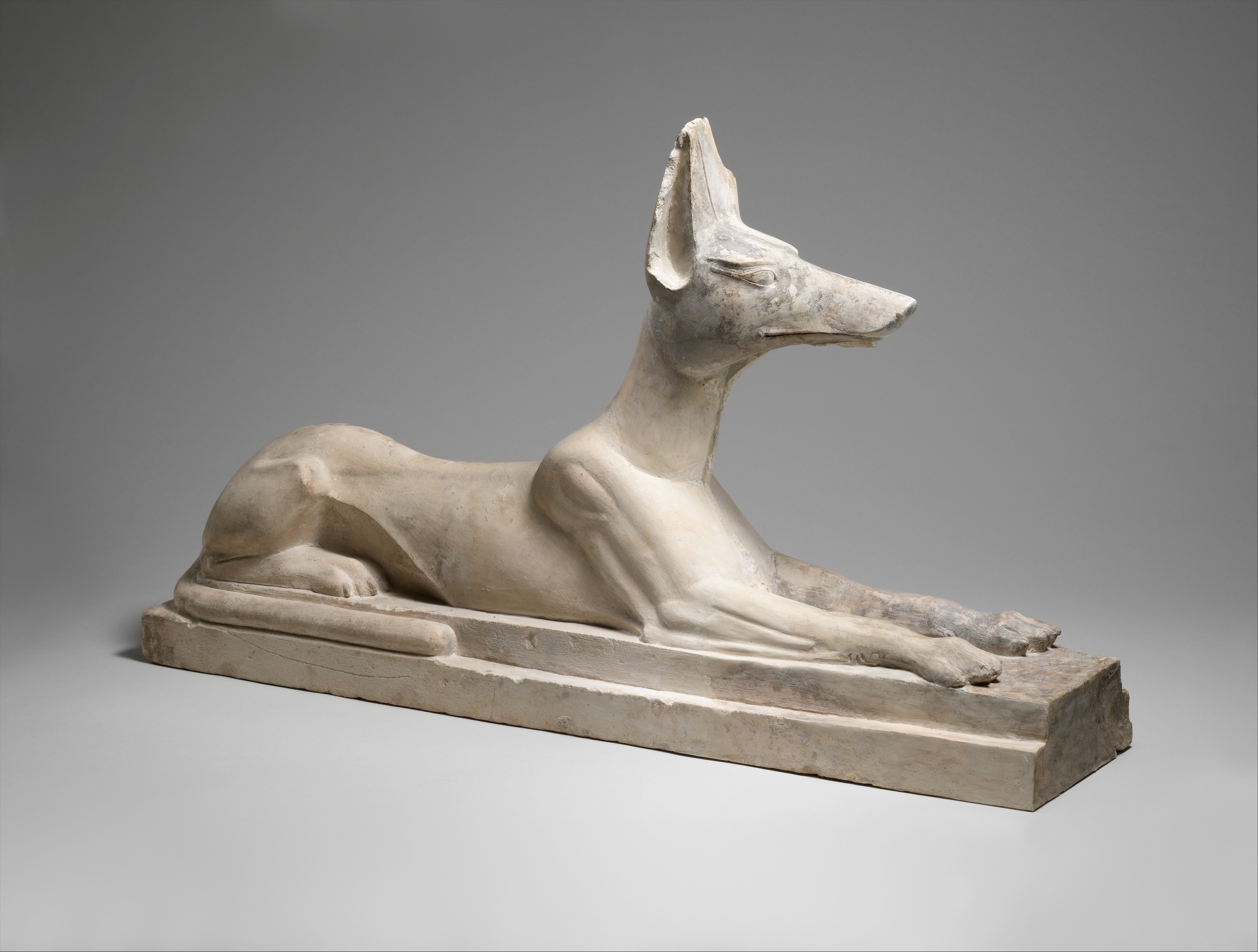 Statue of Anubis as a recumbent canid