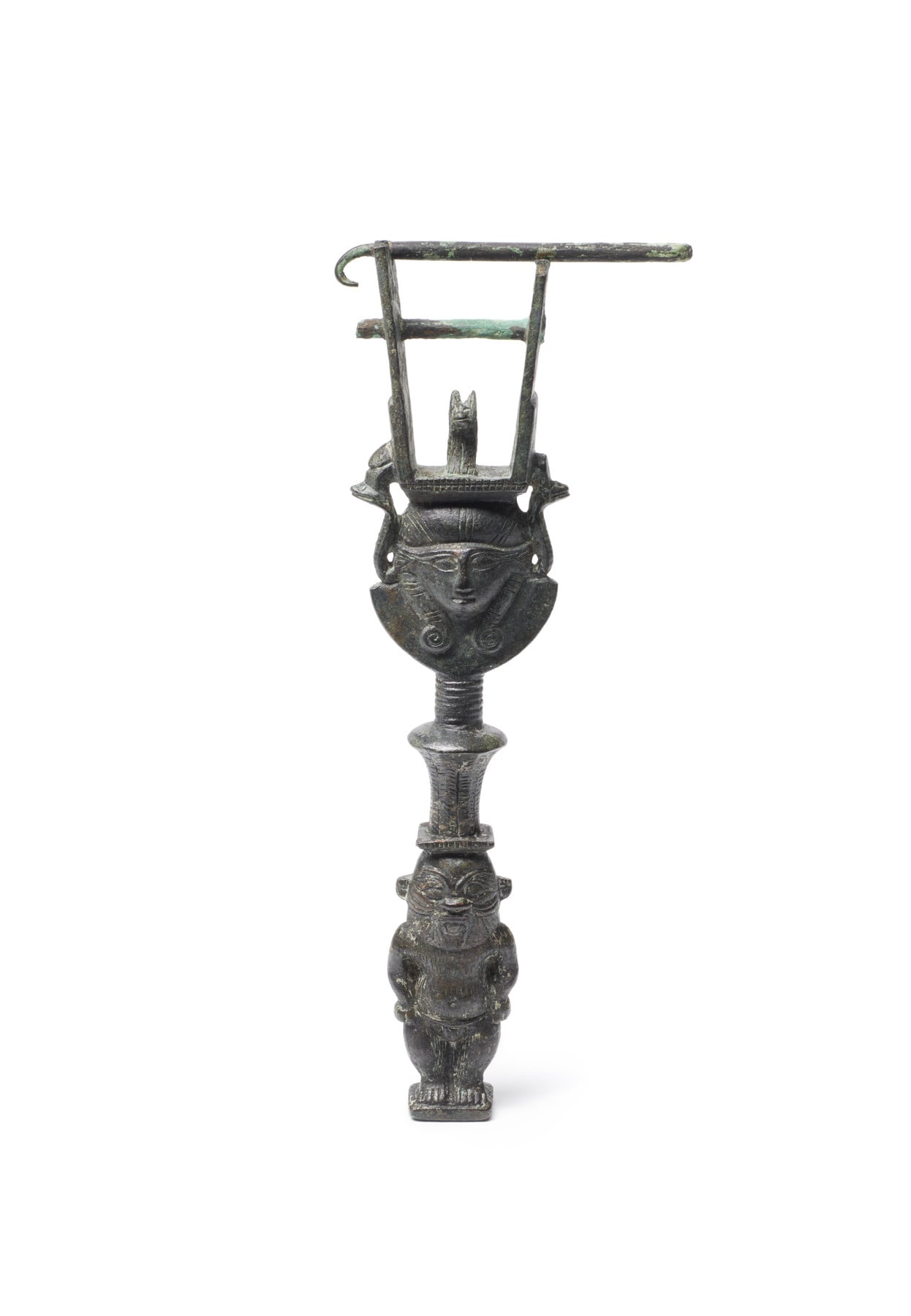 Naos-Sistrum with Bes-Shaped Handle