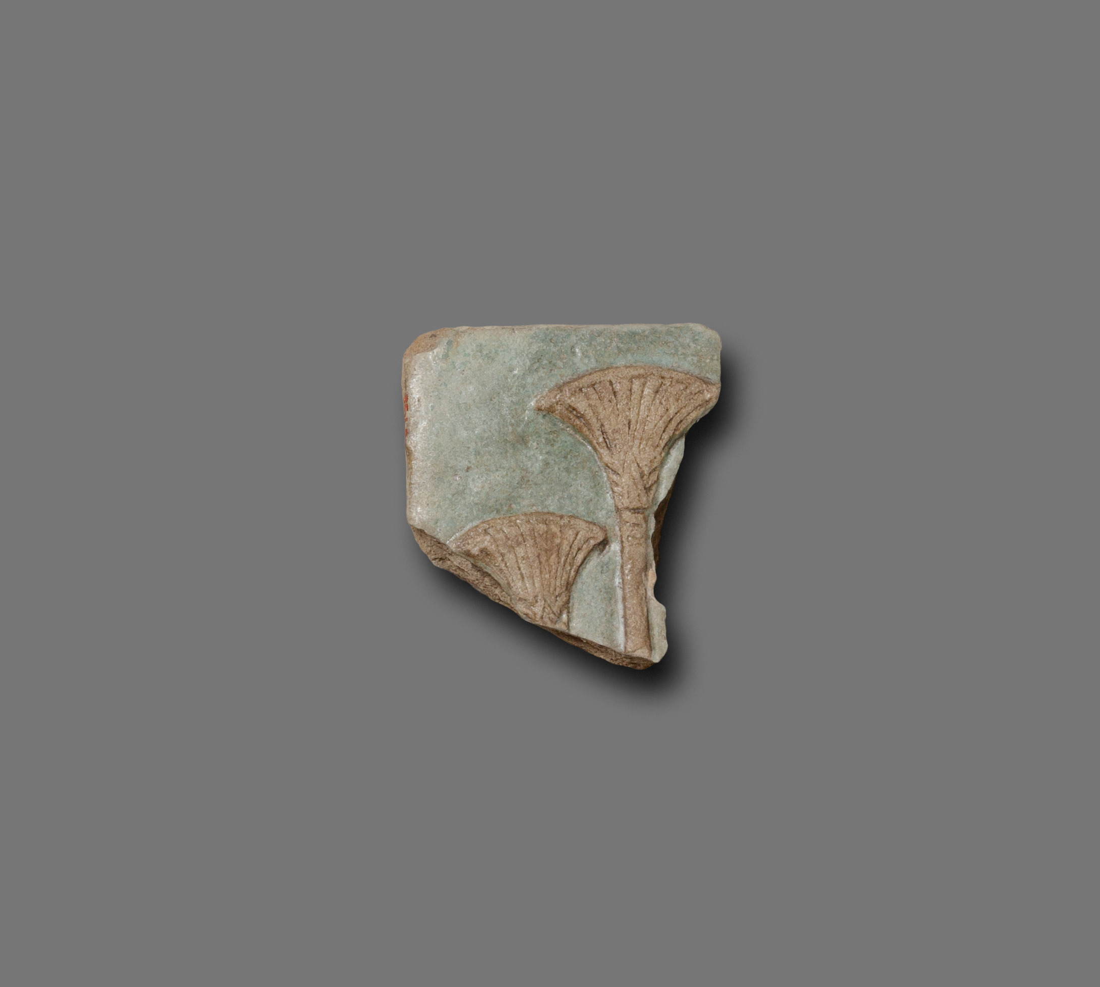 Tile with papyrus plant
