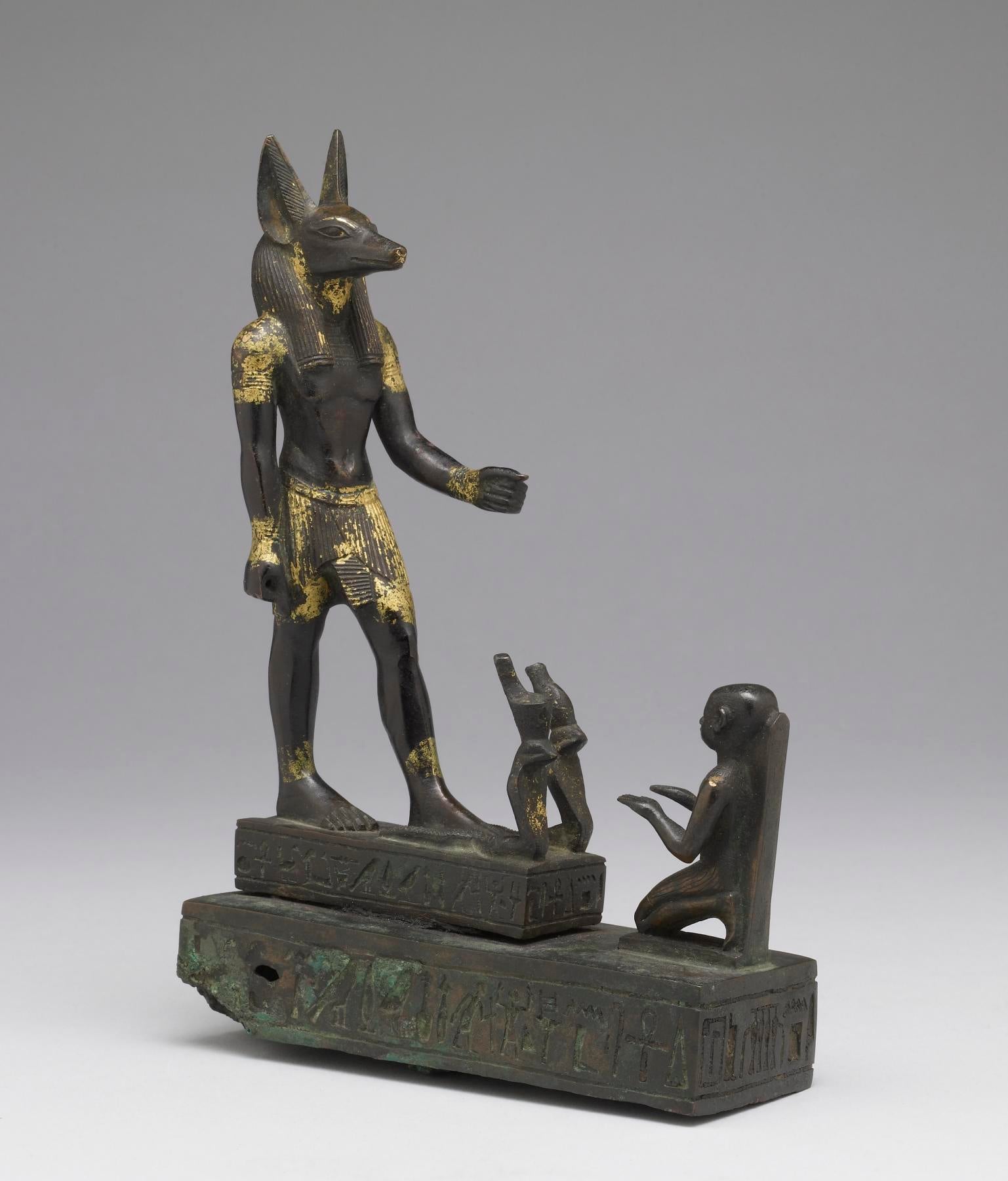 Worshipper Kneeling Before the God Anubis